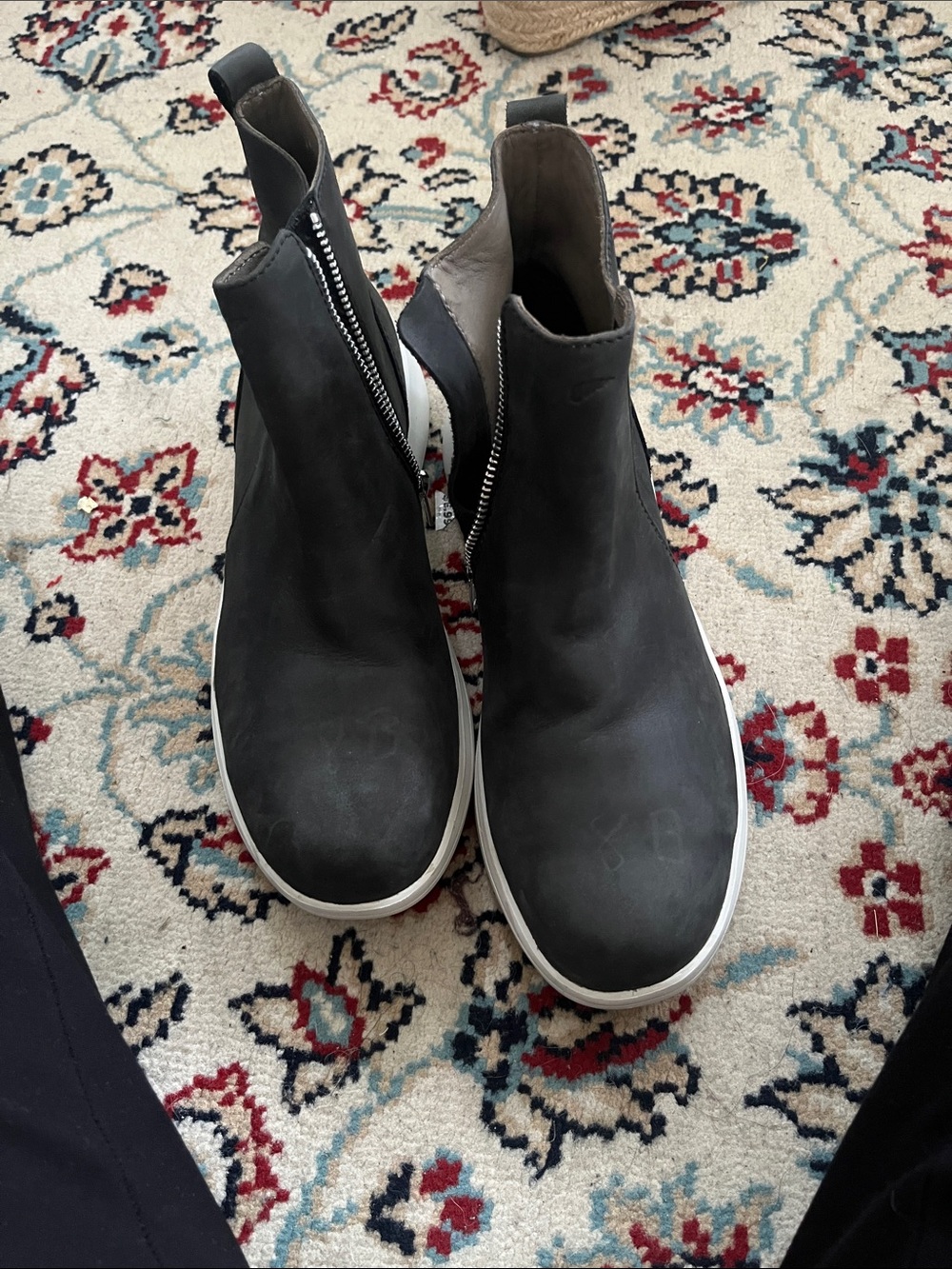 Red wing Boots with Side Zip steel toe leather boots.